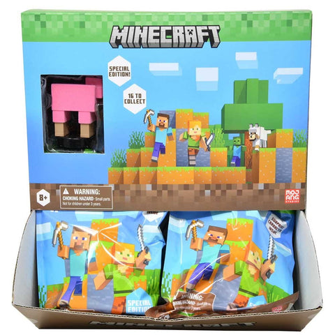 Minecraft Flocked Blind Figures in Display, 8+ ages, 1 count only, randomly
