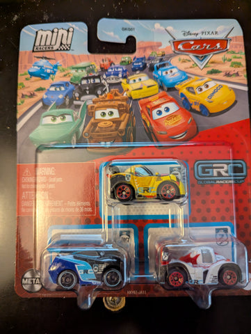 Disney / Pixar Cars Global Racers Cup Die Cast Metal Mini Racers Shu Todoroki, Miguel Camino & Jackson Storm Car 3-Pack