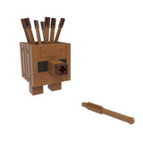 Mattel Minecraft Legends Action Figure, Plank Golem with Attack Action & Accessory