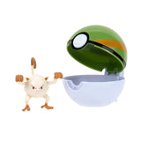 Clip 'n'Go Poké Balls - Menki & Nest Ball, Official Pokéball with 5 cm Figure