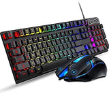 Gaming Keyboard and Mouse, RGB Mechanical Keyboard