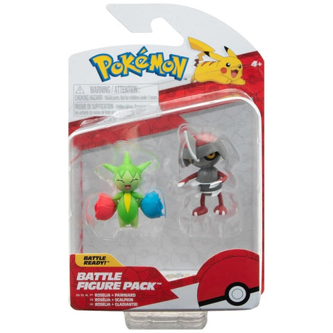 Pokemon Battle Figure Roselia & Pawniard 3-Inch Mini Figure 2-Pack