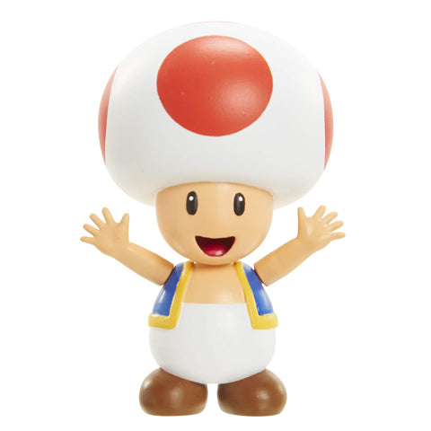 Super Mario Action Figure 2.5 Inch Red Toad Collectible Toy