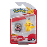 Pokémon Pikachu & Ferkuli Battle Mini Figures Set, 5 cm, from The Battle Figure Pack