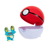 Pokémon Clip'n'Go Poké Balls - Froxy & Pokéball, Official Pokéball with 5 cm Figure