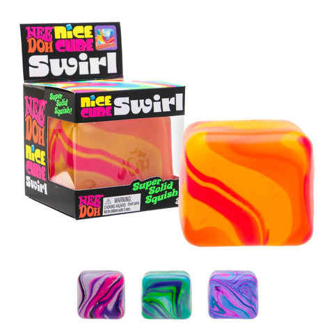 Schylling NeeDoh Nice Cube Swirl Color May Vary; One Cube Per Pack