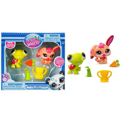 Littlest Pet Shop Minis Set of 2 Figurines S2-94 & 95 Tortoise and Rabbit
