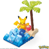 MEGA Pokemon Action Figure Building Toys Set, Pikachu's Beach Splash with 79 Pieces