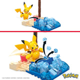 MEGA Pokemon Action Figure Building Toys Set, Pikachu's Beach Splash with 79 Pieces