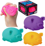 Schylling Nee Doh Dig' It Pig...Groovy Glob! Squishy, Squeezy, Stretchy Stress Fidget Balls Gift Set Party Bundle - 3 Pack (Assorted)