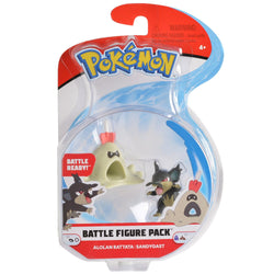 Pokémon Battle Action Figure 2" Alolan Rattata and Sandygast (Pack of 2)