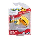 Clip 'n'Go Poké Balls - Voltilamm & Level Ball, Official Pokéball with 5 cm Figure