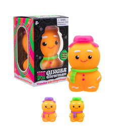 Schylling NeeDoh Squishmas Ginger Glowman - Christmas Squeeze Toy - Satisfying Snow-Like Crunch - 3.5" Tall - Color May Vary (Pack of 1)