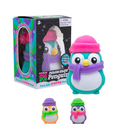 NeeDoh Polar Glow Penguin - Sensory Squeeze Toy - Assorted Colors Glow in The Dark (Pack of 1)