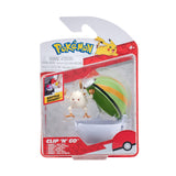 Clip 'n'Go Poké Balls - Menki & Nest Ball, Official Pokéball with 5 cm Figure