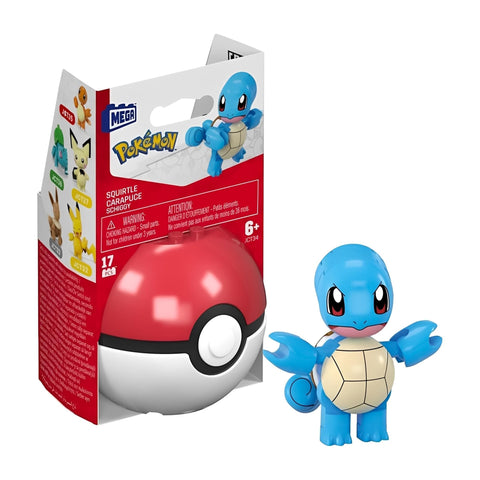 Pokemon Mega Construx Poke Ball 17-Piece Building Set Squirtle