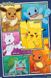 Pokémon - Group Collage Wall Poster, 22.375" x 34", Unframed Version for Bathroom
