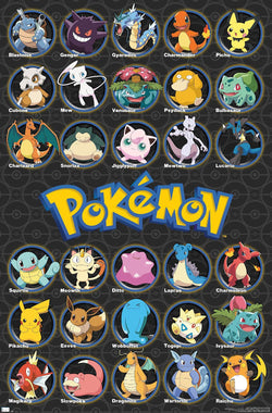 Pokémon - All Time Favorites Wall Poster, 22.375" x 34", Unframed Version