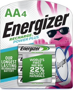 Energizer Power Plus Rechargeable AAA Batteries (4 Pack), 800mAh Triple A Batteries