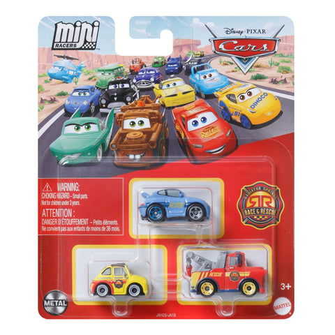 Disney Cars Mini Racers 3-Pack Radiator Springs Race & Rescue Mater, Sally, Luigi