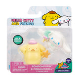Hello Kitty and Friends Dreamland 2 Figure Pack - 2" Cinnamoroll and Pompompurin Figures