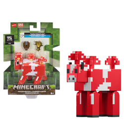 Minecraft Action Figures & Accessories Collection, 3.25-in Scale & Pixelated Design Mooshroom