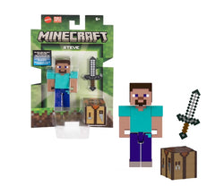 Minecraft Action Figures & Accessories Collection, 3.25-inch Steve