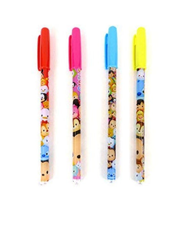 Disney Tsum Tsum 4-Color Gel Pen Set : Red Pink Blue Yellow