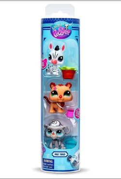 Littlest Pet Shop Pet Trio Zoo Pets Mini Figure 3-Pack (Lion, Zebra & Baboon)