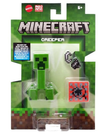 Minecraft Action Figures & Accessories Collection, 3.25-inch Scale & Pixelated Design Creeper