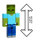 Minecraft Action Figures & Accessories Collection, 3.25-inch Scale & Pixelated Design Zombie