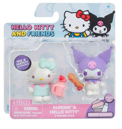 Hello Kitty® and Friends 2 inch Figure Sweet & Salty 2 Figure Pack, Kuromi & Hello Kitty