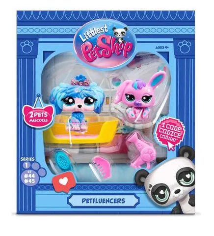 Littlest Pet Shop Generation 7 Petfluencers Super Salon Mini Figure 2-Pack: Dog Bunny