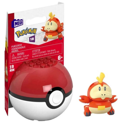 MEGA Pokémon Fuecoco Building Toy KitFigure with Poke Ball 19 Pc