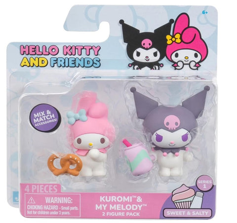 Sanrio Sweet & Salty Kuromi & My Melody Mini Figure 2-Packs