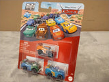 Mattel Disney Pixar Cars Mini Racers 3 Pack Jim Reverick, Treadless, Rotor