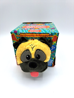 Flipazoo Tan Puppy Flip Box Surprise! Unbox and Flip for a Surprise! Includes Plush Flipazoo,