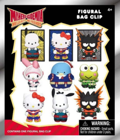 Sanrio: My Hero Academia x Hello Kitty 3D Foam (1 Random Blind Bag) Figural Bag Clip by Monogram Products