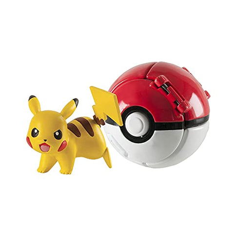 Pikachu Action Figure & Poke Ball - (Pikachu and Pokeball)