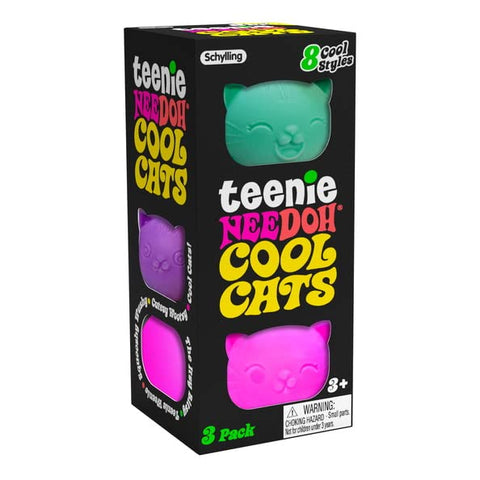 Schylling NeeDoh - Teenie Cool Cat - Soft Sensory Fidget Toy - Collectible Stress Balls - Ages 3+ - CCTND