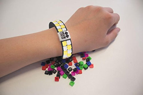 PIXIE CREW Very Unique Pixels Decorated Adjustable Friendship Wristband - Black