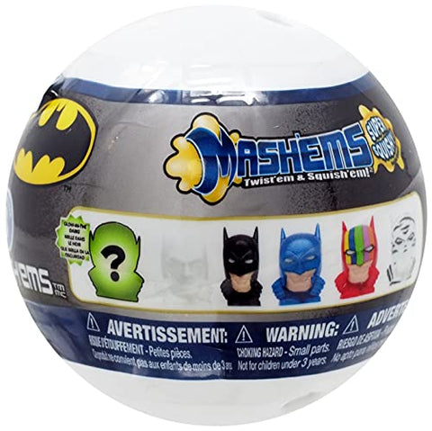 Mash'Ems Basic Fun 50785 Batman - Twist'em & Squish'em - Series 3 Surprise Mystery Miniature Toy - 6 Different Characters...Try to Collect Them All, Twist'em, Squish'em Stretch'em!