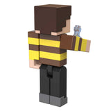 Mattel Minecraft Bees Shirt Steve Action Figure, 3.25-in