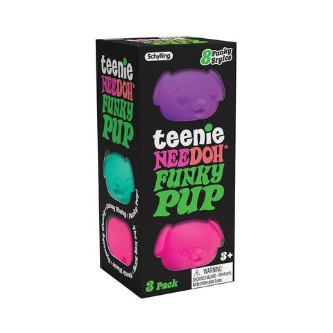 Schylling NeeDoh - Teenie Funky Pup - Soft Sensory Fidget Toy - Collectible Stress Balls - Ages 3+ - FPTND