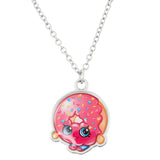 Shopkins Silvertone D'lish Donut Necklace and Earrings Set