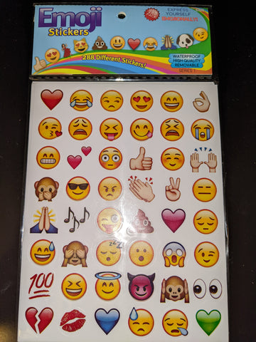 Everything Emoji Stickers-- Decorative as Seen on Iphone Emoji Stickers-- Assortment Sticker Sheets