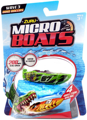 Micro Boats Wave 3 Dino Racers Green