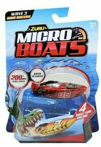 Zuru Micro Boats Wave 3 Dino Racers Boat #88 T Rex Red and Black