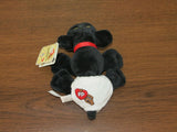 Pound Puppies Newborn All Black Diaper Red Stuffed Plush Toy 8"