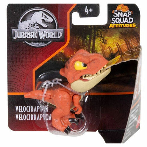 Mattel -Jurassic World Snap Squad Attitudes - VELOCIRAPTOR (2.5 inch) HBX51 -New